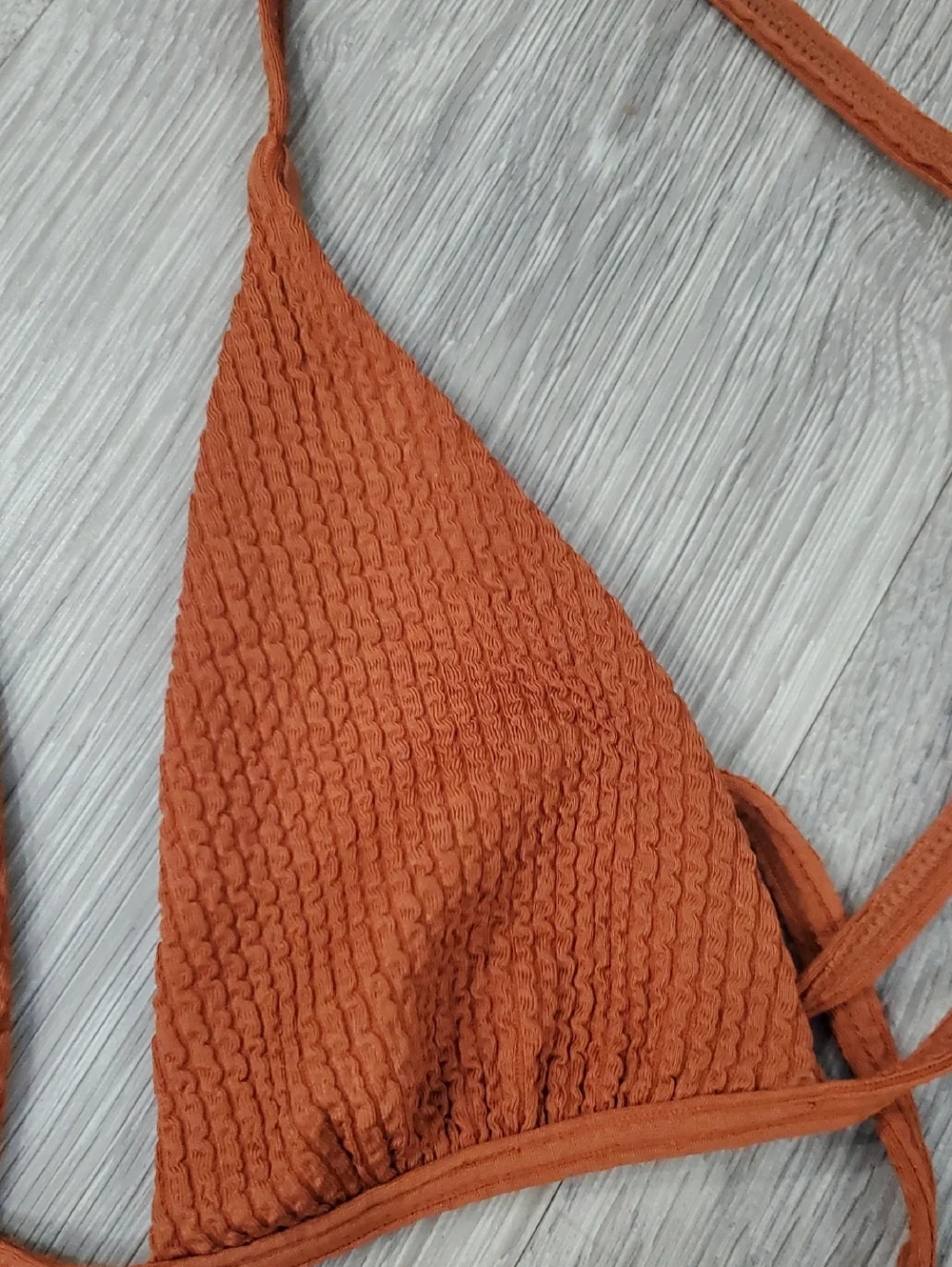 Monday Swimwear Barbados Top In Clay Crinkle Size P